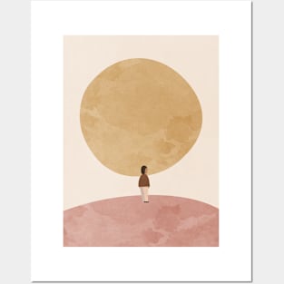 Minimal Starry Night - Moon Light 2 Posters and Art